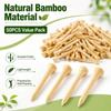 50PCS Bamboo Golf Tees, 4 Assorted Sizes Natural Wooden Golf Tees for Golf Practice & on-Course Use