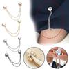 No-Sew Magnetic Alloy Hem Adjuster & Waist Cinch Chain - Pant Leg Clip, Clothing Shortener Tool with Decorative Buckle