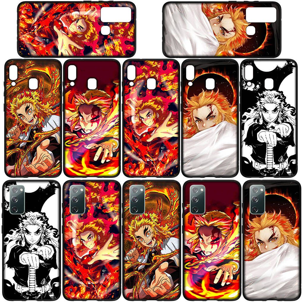 Phone Case for Samsung Galaxy S25 S23 S22 S24 Ultra FE S9 A05 A06 A15 A16 A36 A37 A35 A54 A55 A56 A57 A25 A26 A17 Demon Slayer Rengoku Kyoujurou Cover