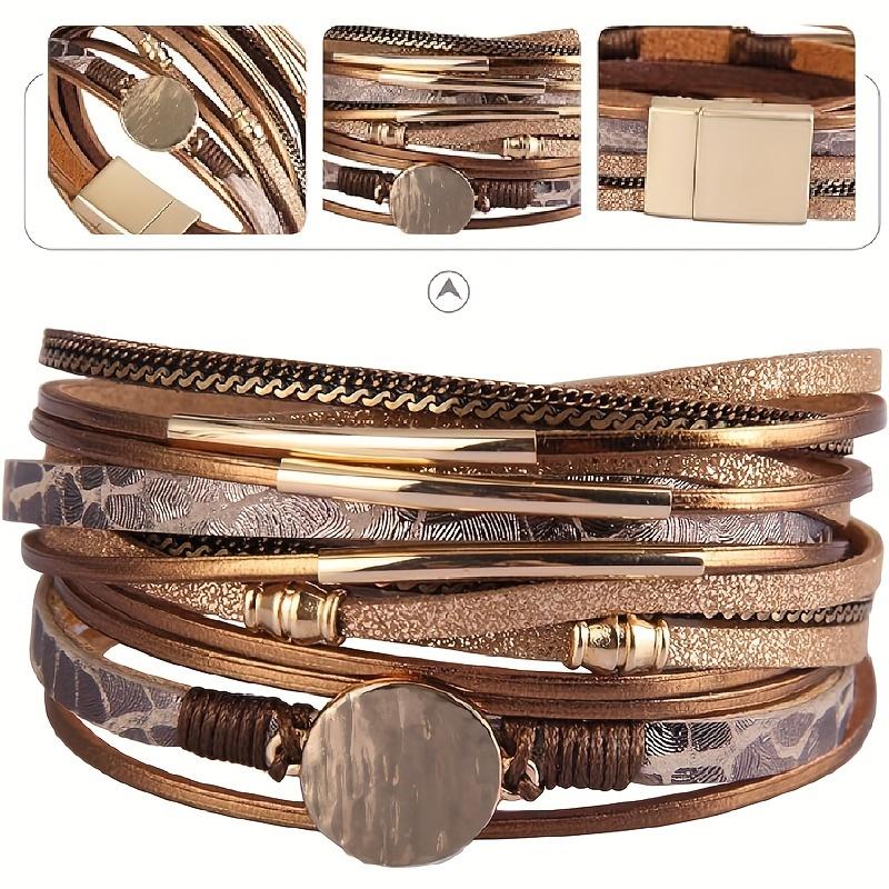 Vintage Bohemian Multi Layer Bracelet | Handmade with Gold Accents, Women's Wristbands Exude A Fashionable Feel, Perfect for Casual Wear