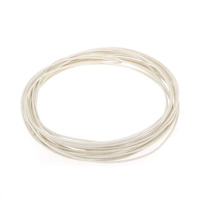 Musiclily Pro Guitar Internal Wiring Cable, 22 Gauge, Vintage Style Cloth Wire (Cloth Coated), White, 8m