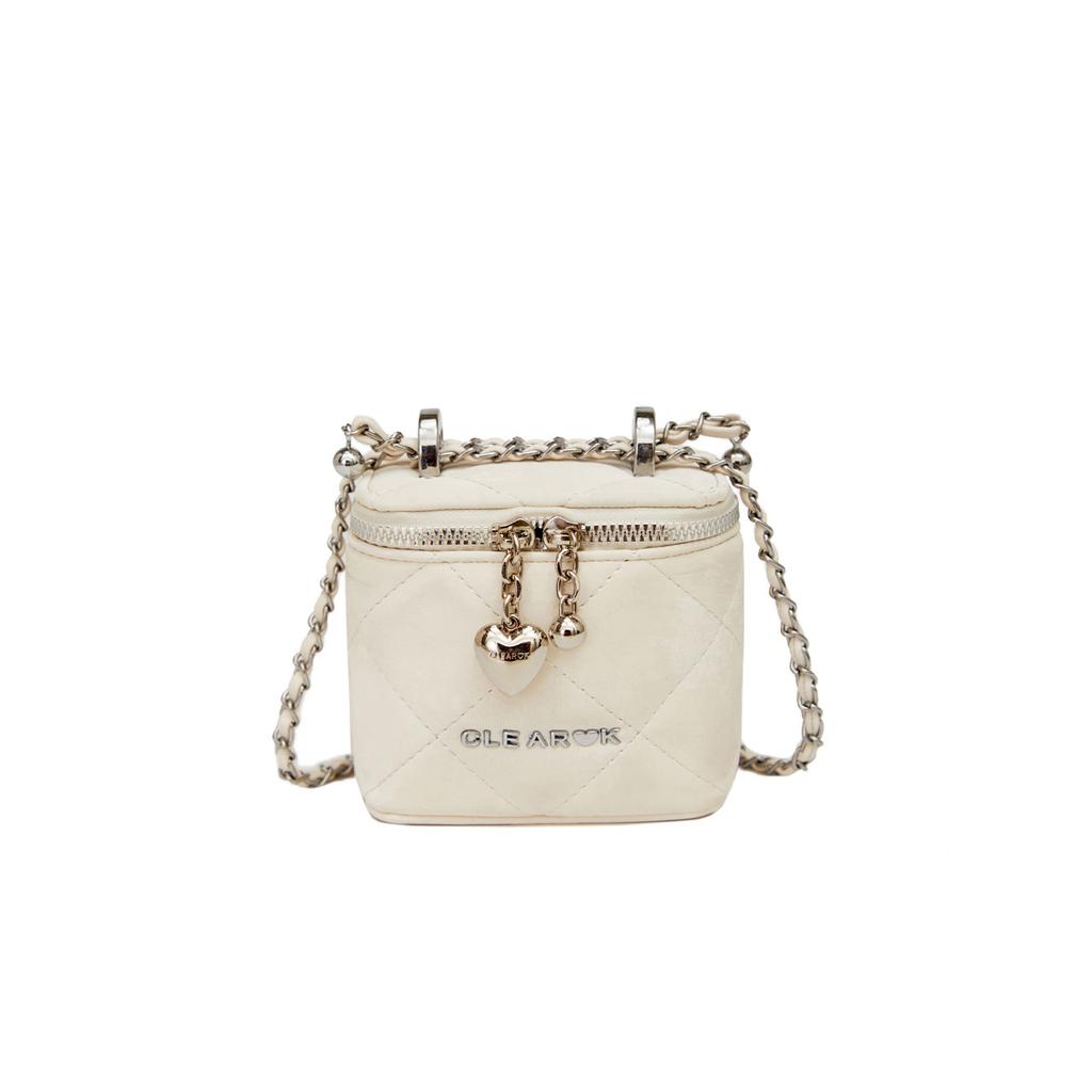 Xiaoxiangfeng Diamond Chain Small Square Bag 2025 New Fashionable Versatile Shoulder Bag Simple Mini Box Bag