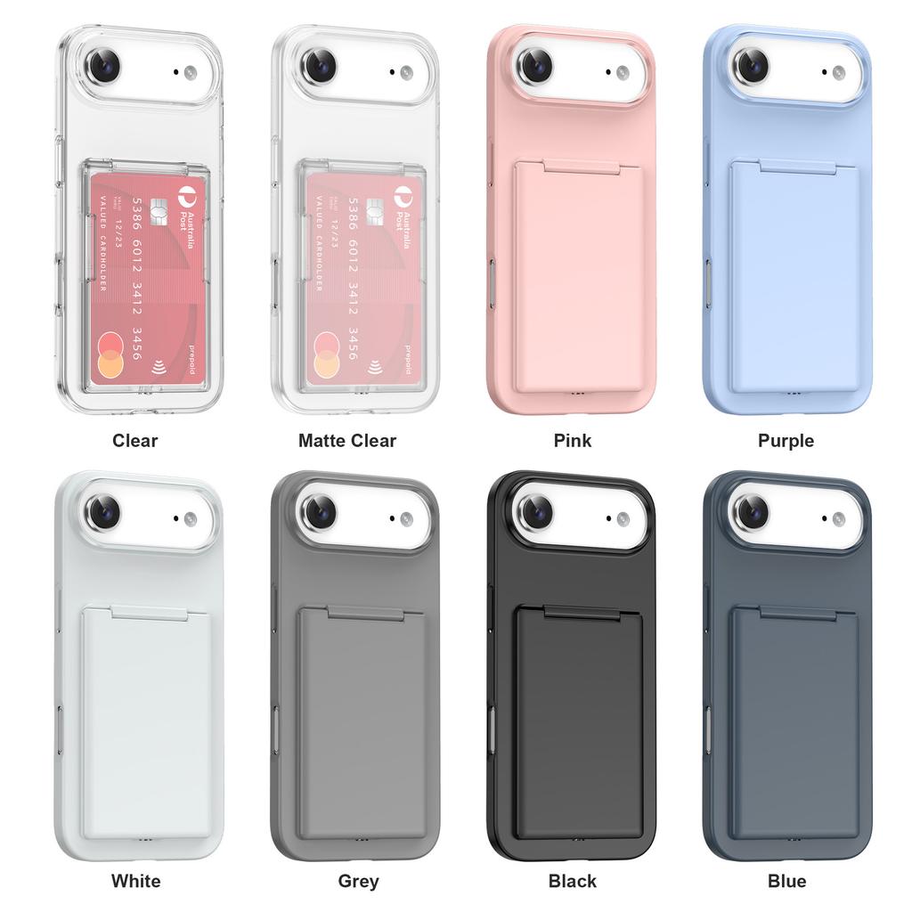 New Product for IPhone17Air Frosted Card Holder Holder 16 Phone Case 15Pro Anti-Scratch 14 Phone Protective Cover