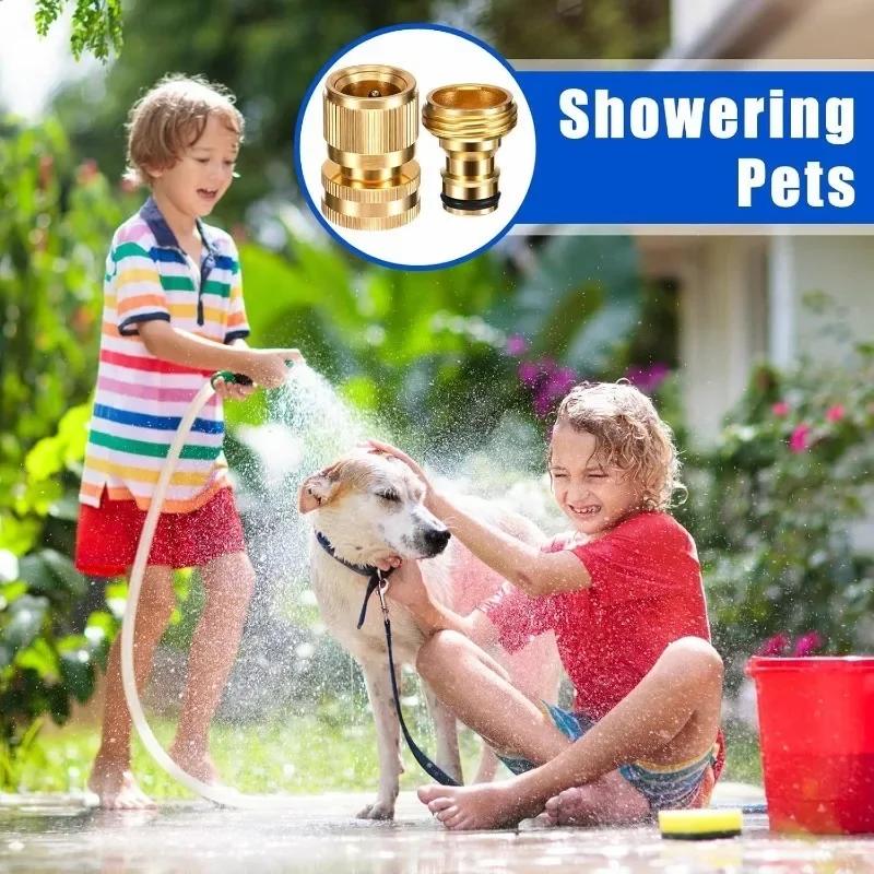 1/4pcs Hose Quick Connector Pressure Washer Nipple Quick Connector Home Garden Water Adapter Fitting Watering Equipment Tools