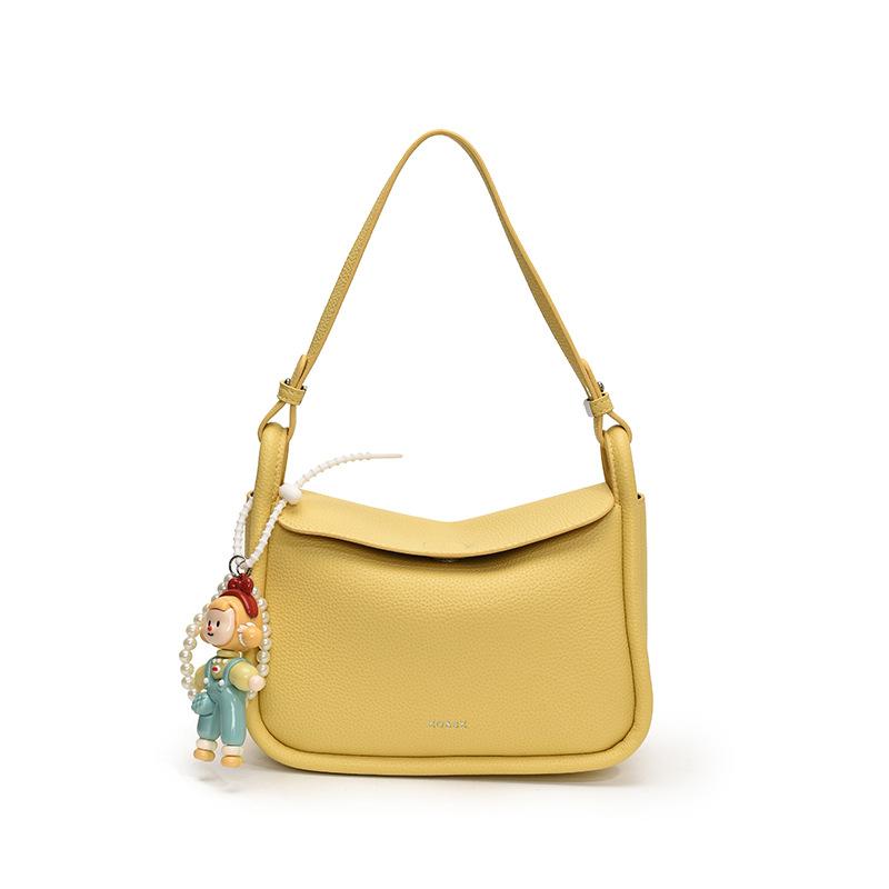 

Fashion Underarm Bag Women s New Versatile Shoulder Bag Solid Color Messenger Bag no pendant жовтий