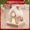 Lighted Gingerbread Christmas Village House with LED Lights Foam Fabric Table Centerpiece Ornament for Holiday Home Decorations