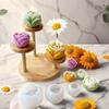Valentine's Day Rose Flower Aroma Candle Silicone Mold for Cake Decoration