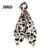 Colorful Hair Tie Halloween Satin Scrunchies for Women, Funny Pumpkin Printed Elastic Ties, Cute Accessories Soft Ponytail Holders, Decorative