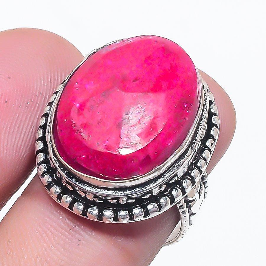 Natural Ruby(Simulated) Gemstone 925 Sterling Silver Jewelry Ring Size 6 I9R30