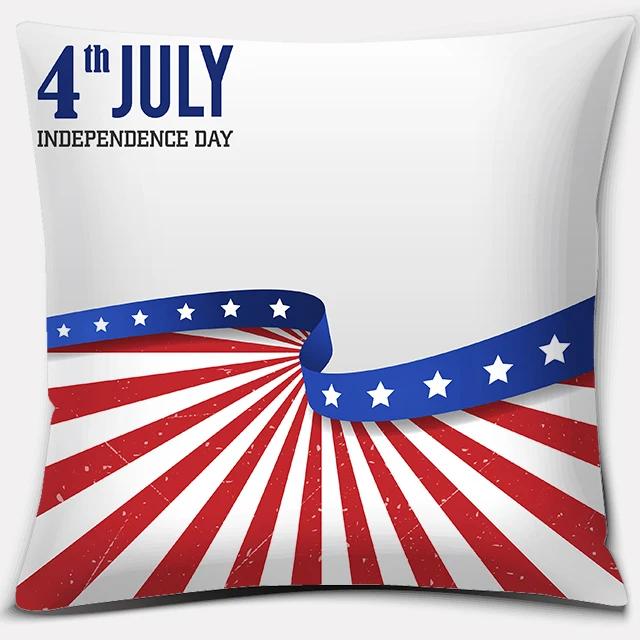 American Independence Day Series Love Usa Printed Square Home Decoration Pillowcase Cojines Decorativos Para Sof Akcesoria Kuch