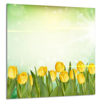 PANEL SZKLANY DO KUCHNI 60x65 Tulipany