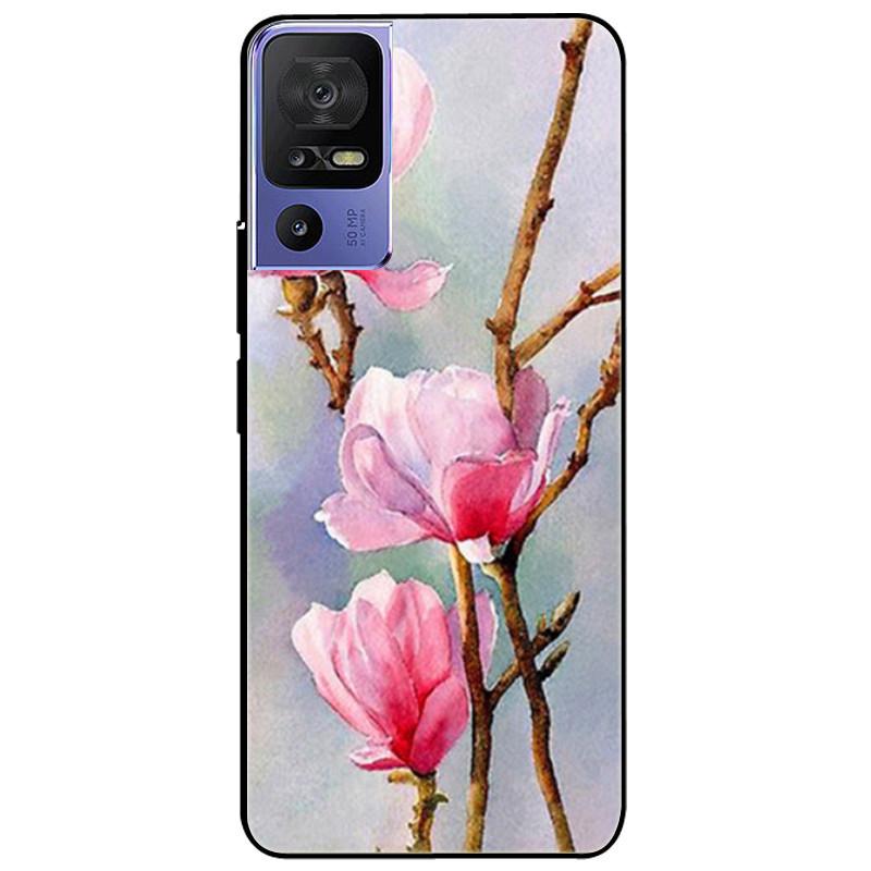 For TCL 40 SE Case 2023 Soft Silicone Protective Black Tiger Lion Funda Coque for TCL 40SE Covers TPU Bumper for TCL40se Paras