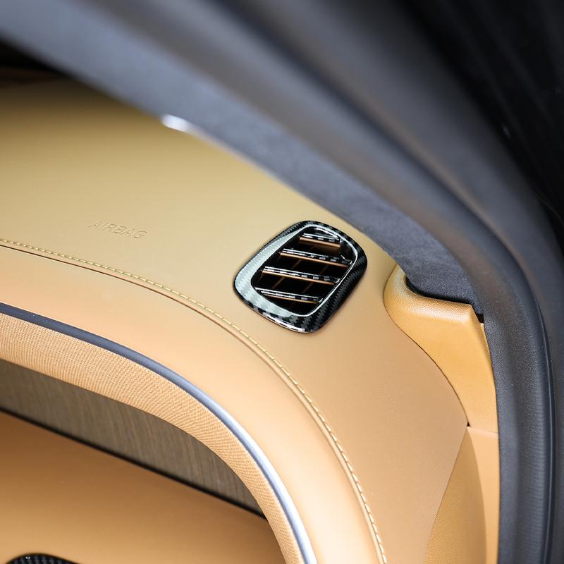 For Hyundai Palisade 2025 2026 LX3 LHD 2pcs ABS Carbon Fiber Pattern Wood Grain Car Interi or Upper Air Vent Outlet Cover Trim