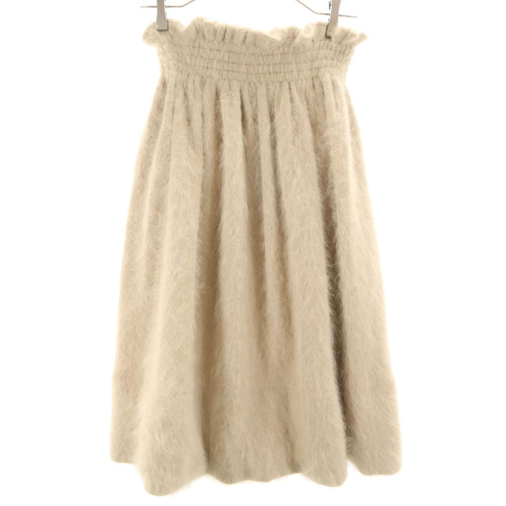 GIVENCHY Italian Angora Blend Long length skirt XS beige Women Used