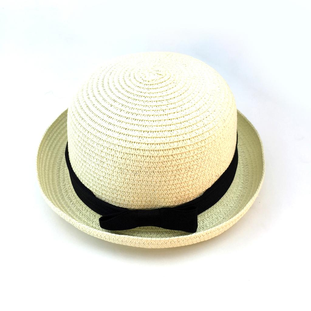 Parent-child Bowknot Children Breathable Hat Straw Hat Kids Hat Boy Girls Cap Summer Outdoor Beach Sunhat Suit Panamanian style