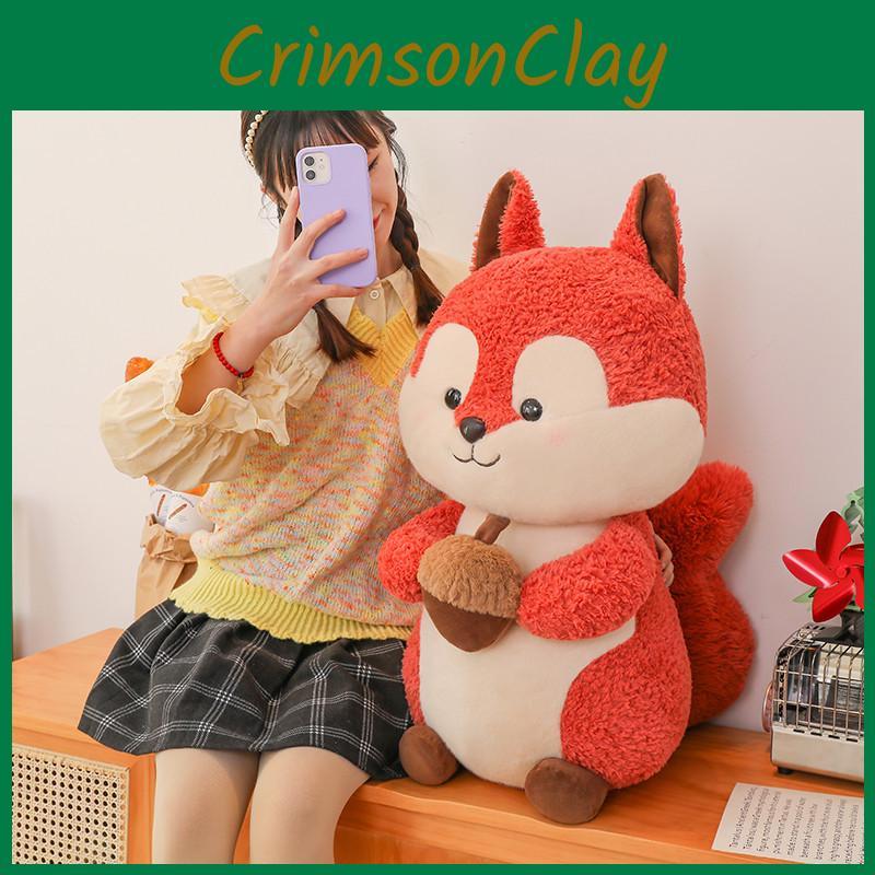Cartoon Plush Squirrel Toy Cute Stuffed Animal Dolls Decorations Gifts Kids