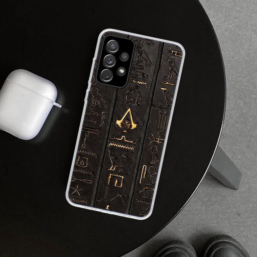 Sacred Eye of Horus Egypt Fresco Phone Case Cover for Samsung Galaxy A12 A22 A32 A52 A72 A02S A51 A50S A31 A20S A10S Note 20 Ult