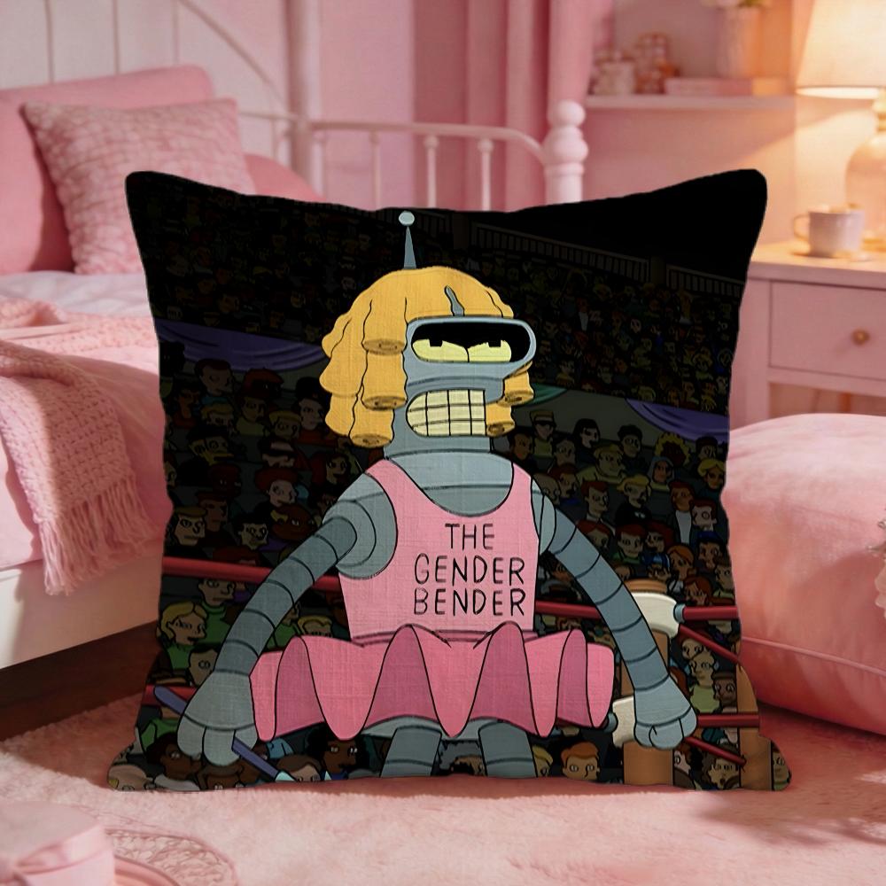 FFuturamas Classic Anime Cushion Cover Premium Comfort Reversible Pillow Cove Two In One Design For Any Room  Car Interior