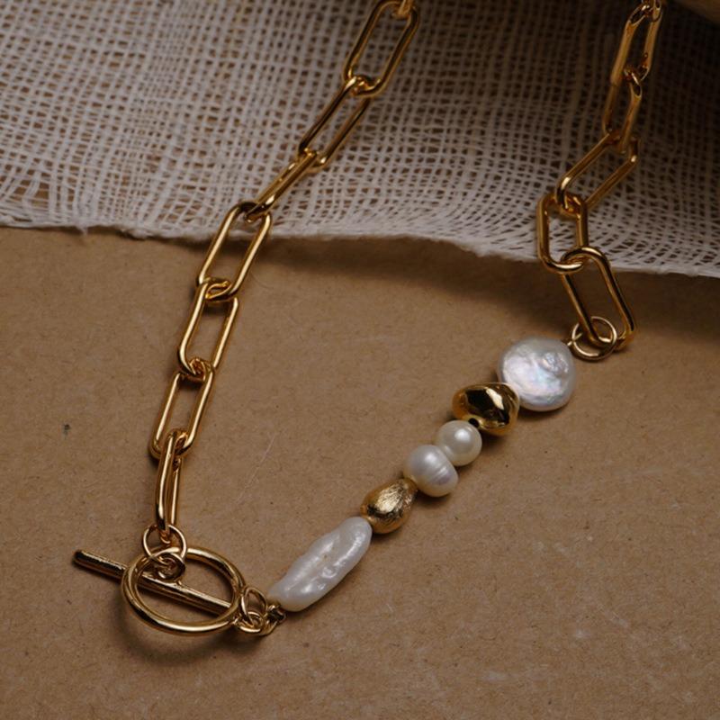 Baroque irregular freshwater pearl necklace - vintage new autumn/winter fashion sweater accessory