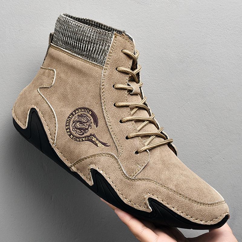 Autumn and winter 2025 new foreign trade large size men's casual high-top Martin boots cotton warm men's shoes manufacturer