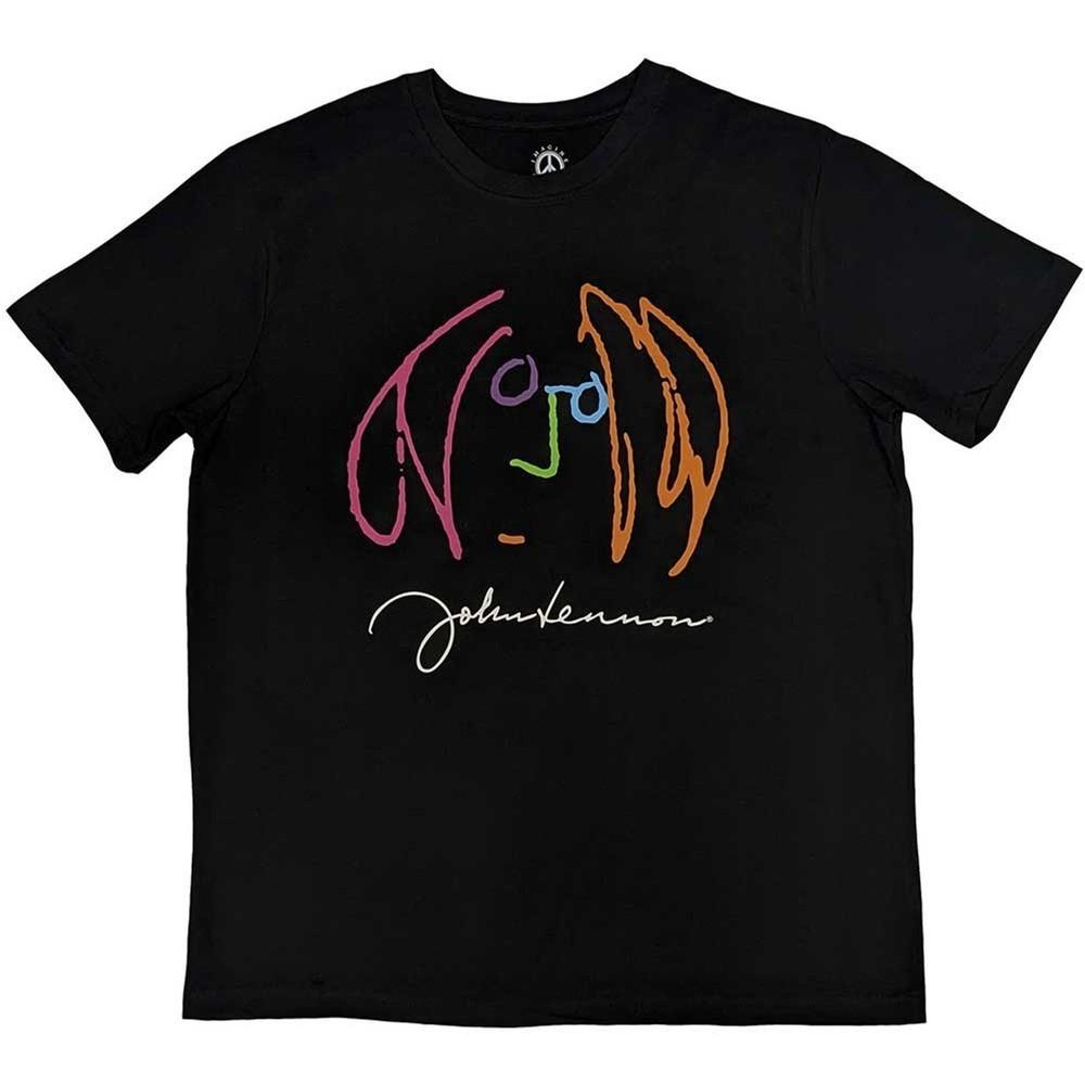 Vintage John Lennon Self Portrait Full Colour Black S to 5XL Shirt ZL217 Unisex T-Shirt L