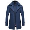 Manteau en laine d'automne et d'hiver pour hommes, veste Trench en laine épaisse, Slim, grande taille