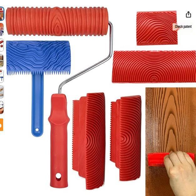 Wood Grain Tool Set for Imitation Paint Application on Furniture and Surfaces