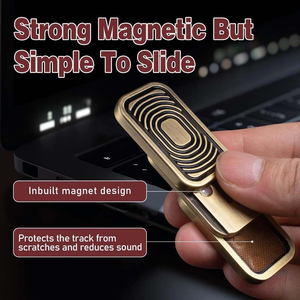 Camera Shaped Fidget Slider Triple Push Metal Fidget Toy Adult Gift Push Card Magnetic  Office Home