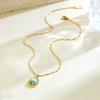 Cross-border New French Style Vintage Imitation Pearl Oil Drop Pendant Light Luxury Copper Enamel High-end Painted Flower