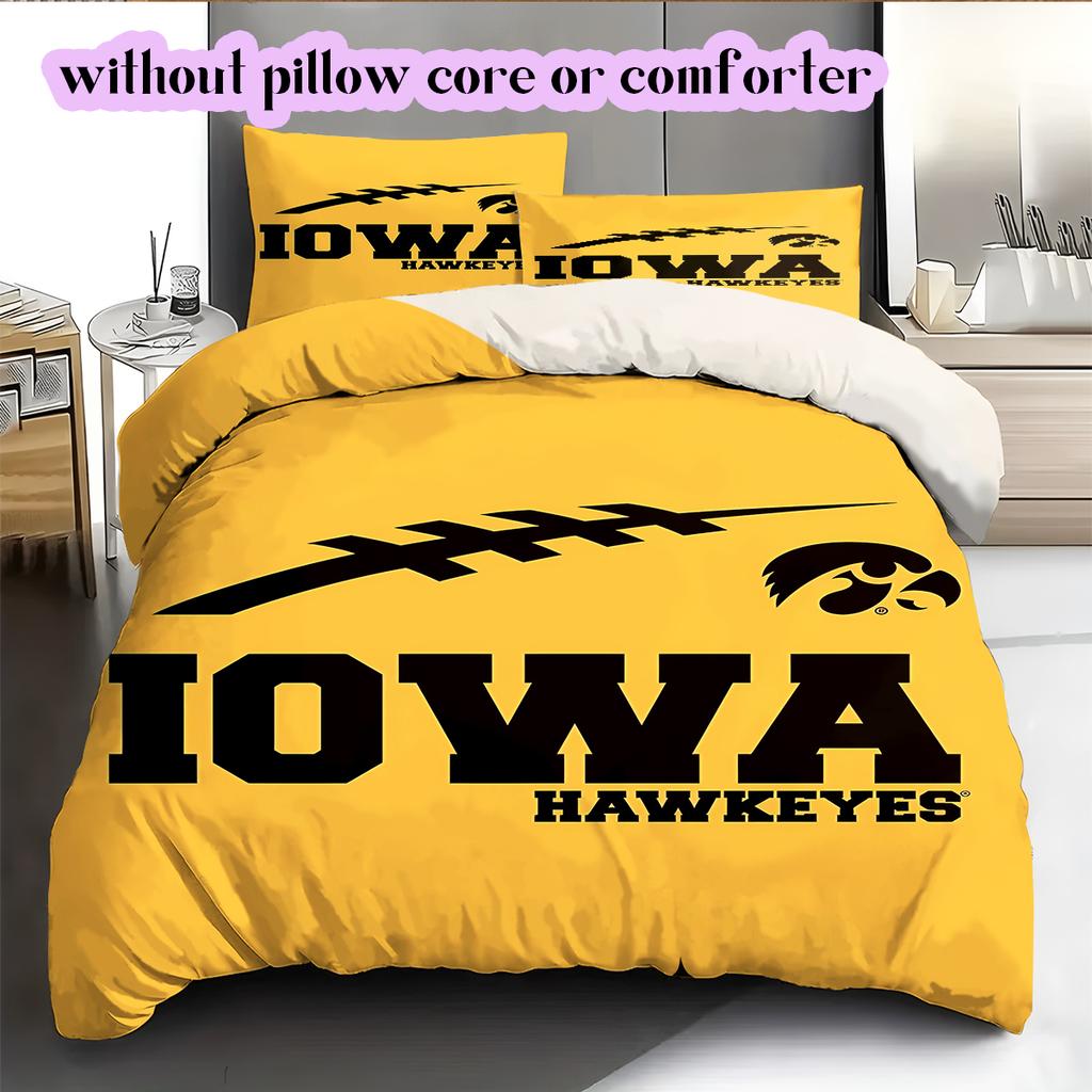 Rugby logoPattern Bedding Quilt Set Quilt Cover Pillowcase Home Decoration Birthday Gift (1 * duvet cover + 2 * pillowcase, without core)