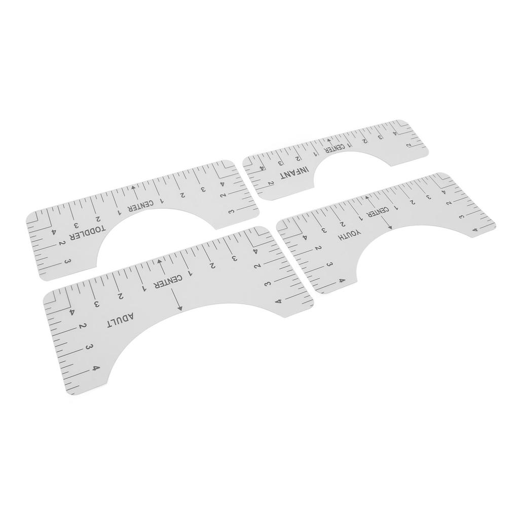 4PCS T Shirt Ruler Recyclable Easy Read Data Practical Shirt Ruler To Center Designs for