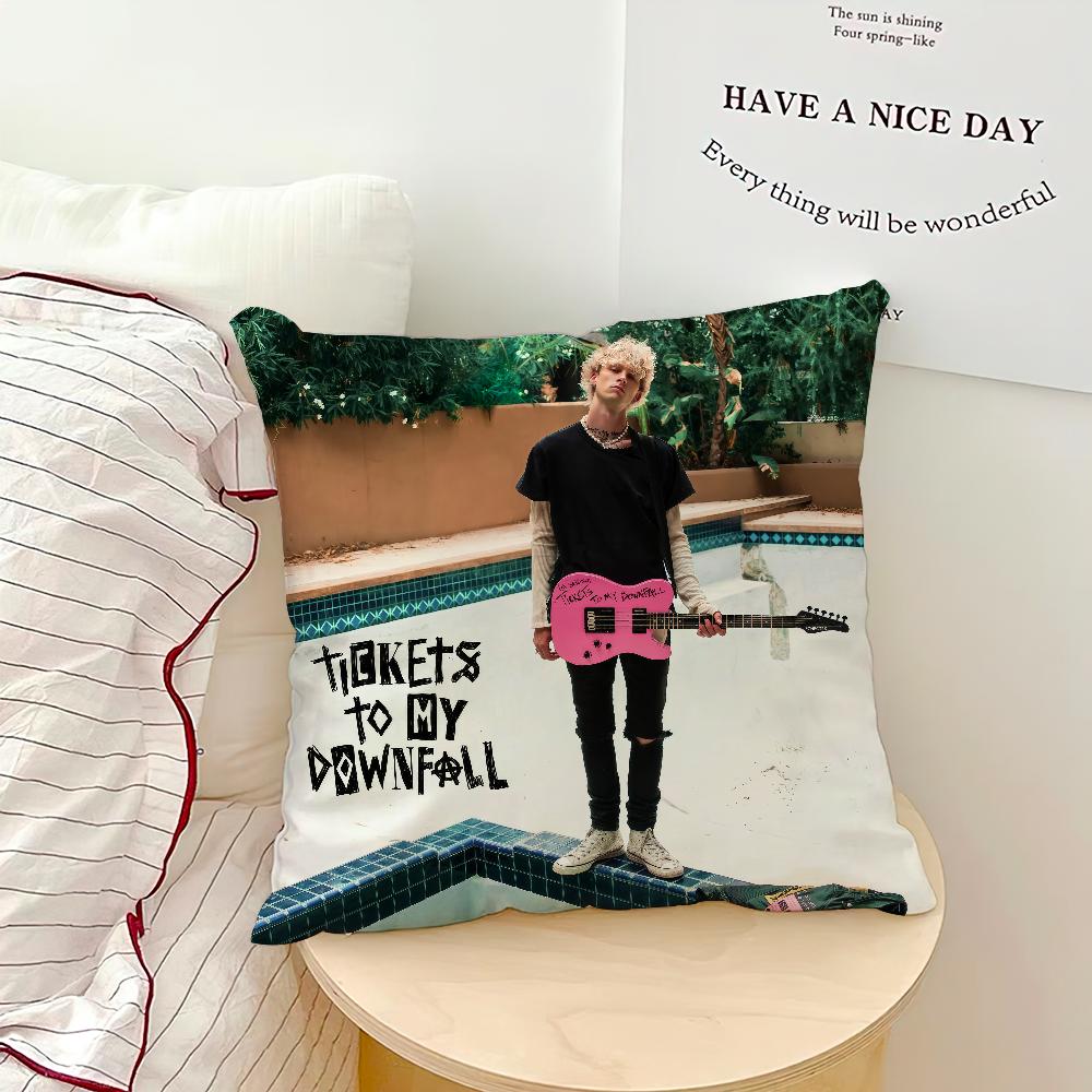 

Rapper M-Machine G-Gun Kelly cushion cover Comfortable soft Pillow Case for Sofa Living Room Home office Decor Protective Covers 12x12Inch