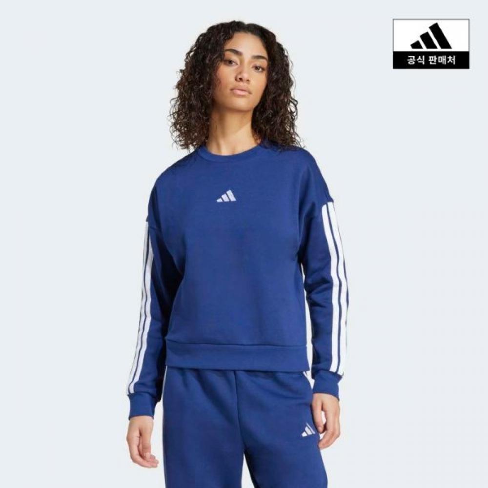 

Adidas Essential 3 Stripe Fleece Sweatshirt Jx7687 JX7687/AXS