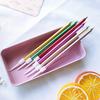 6-8 PCS Gold-Plated Colored & Slender Pearl Pencil Birthday Candles - Smokeless, for Paper Cupcakes & Cakes
