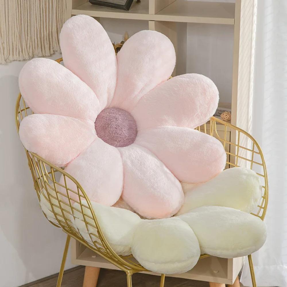 Soft Petals Car Seat Cushion Fluffy Tatami Mat Multifunctional Flower Plush Pillow  Living Room