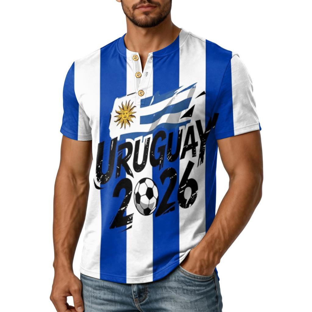 Men's Neck Short Sleeve Shirt Graphic Print Casual Summer Top