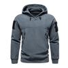 Tasche a maniche lunghe con coulisse Felpa con cappuccio da uomo Autunno inverno Fodera in pile tinta unita Felpa con cappuccio Abbigliamento quotidiano