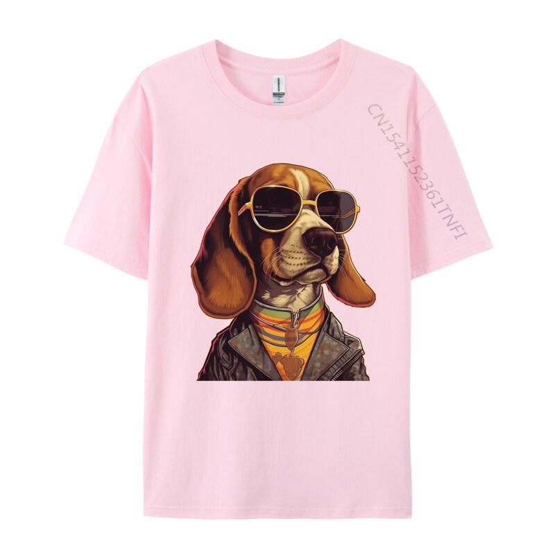 Old School Beagle Tshirt Simple Style Oversize Printed Tee Shirt Mens Cotton Cute Tshirt Luxury T Shirt