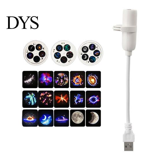 Flexible Bedside Reading Light Mini Star Projector Night Light, Nebula Ceiling LED Lamp, USB Ambient with Multiple Themes Starry Sky Car Interior Lamp