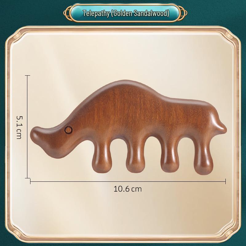 Sandalwood Antler Massager: Five-Claw Scalp Therapy Comb