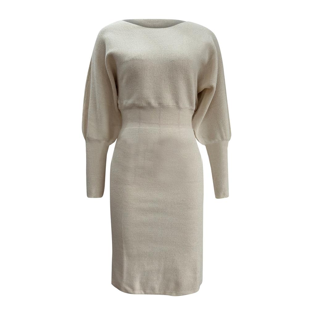 Women's Fall And Winter Fashion Sexy Slim Waisted Package Hip Dating Long Sleeve Dresses