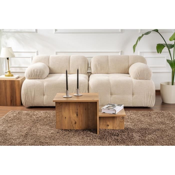 Table basse - HARMONY - Rectangulaire - Pin Atlantique - 80 x 40 x 40 cm