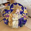 1pc Stained Glass Princess Themed High-quality Umbrella,Automatic Opening and Closing Umbrella,Multi-functional Umbrella G0811349