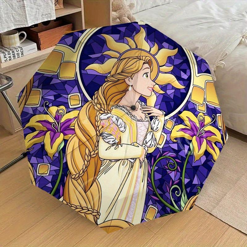 1pc Stained Glass Princess Themed High-quality Umbrella,Automatic Opening and Closing Umbrella,Multi-functional Umbrella G0811349