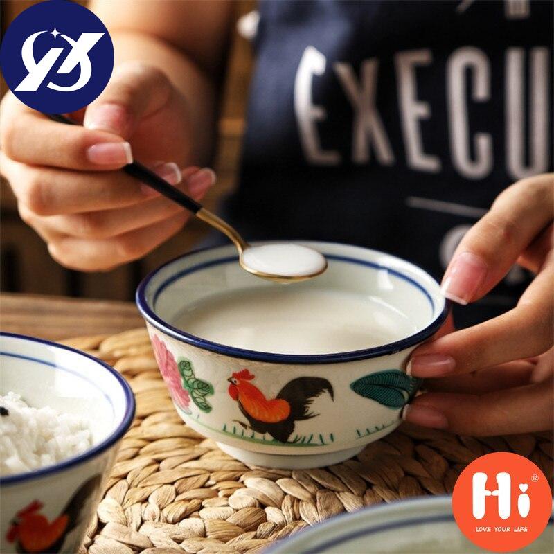 Keramická mísa na nudle Restaurace Hotel Kuchyň Nádobí Vzor velkého červeného kohouta Mísa na rýžovou polévku Dárek