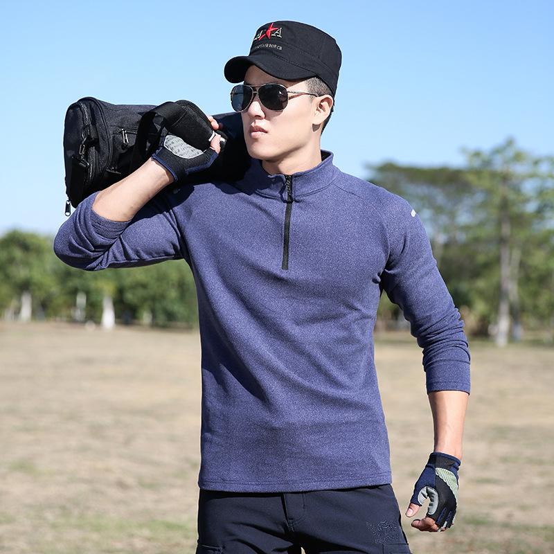 

Мужской быстросохнущий эластичный базовый слой с длинным рукавом и флисовой подкладкой для занятий спортом на открытом воздухе 3XL