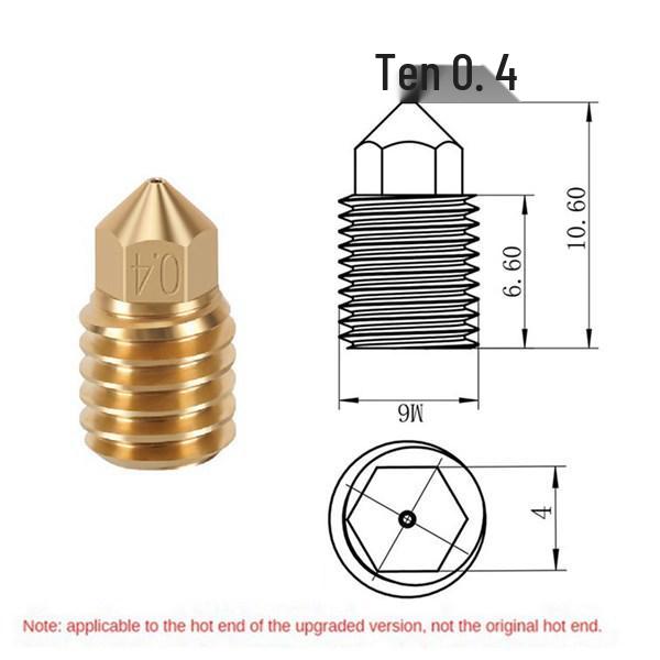 

3-Color Brass CHT Clone Nozzle: Gold Options for X1/P1P Hotend Other