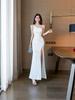 New Arrival: Slim Fit Spaghetti Strap Fishtail Evening Gown - Sexy Strapless Slit Dress for Women