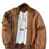 Men's American Style Cotton Flight Jacket: Thickened Autumn/Winter Warm Stand Collar Baseball Outerwear