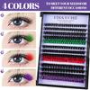 Dense Single Cluster D Song False Eyelashes Set 8-16Mmdiy Segmented Colored Multi-Haired Eyelashes